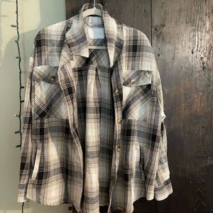 Plaid shacket, never worn